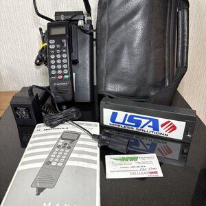 Vintage Motorola In Car Cellular Phone Telephone Battery Charger Case Manual